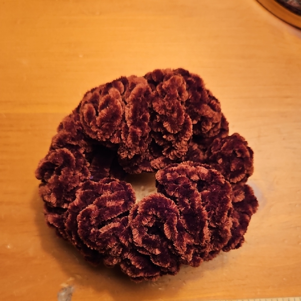 🌟3/$10🌟Handcrafted Plush Brown Scrunchie